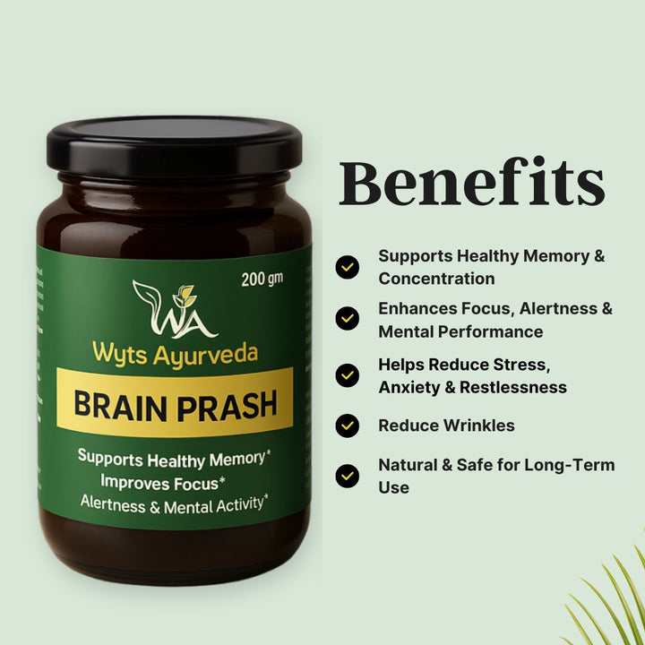 Wyts Ayurveda Brain Prash 200 gm | Helps to Enhance Brain Power | pack of 1